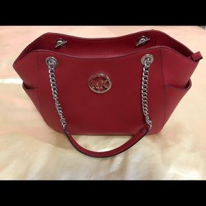 Michael Kors Cherry Red Tote + Wallet